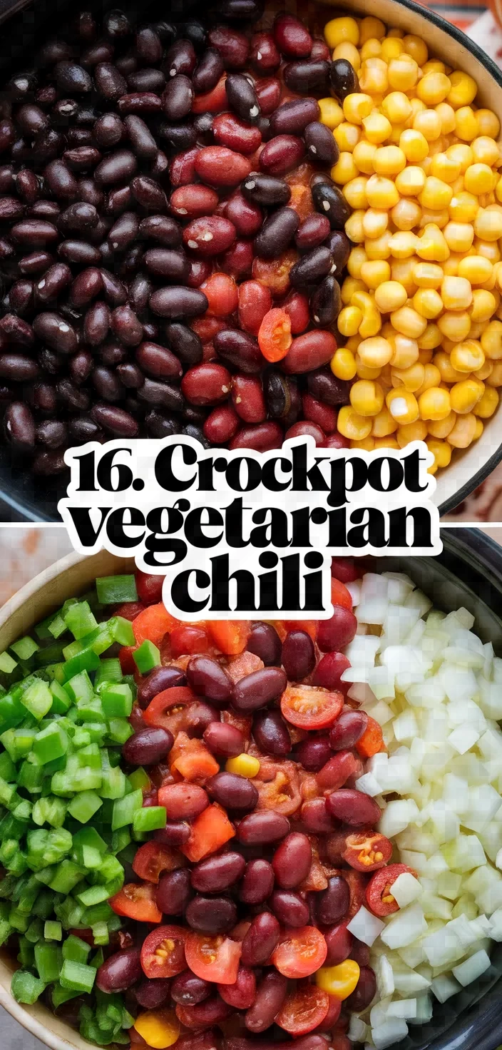 16. Crockpot Vegetarian Chili