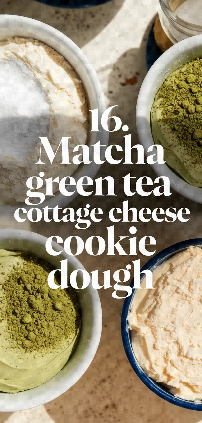 16. Matcha Green Tea Cottage Cheese Cookie Dough