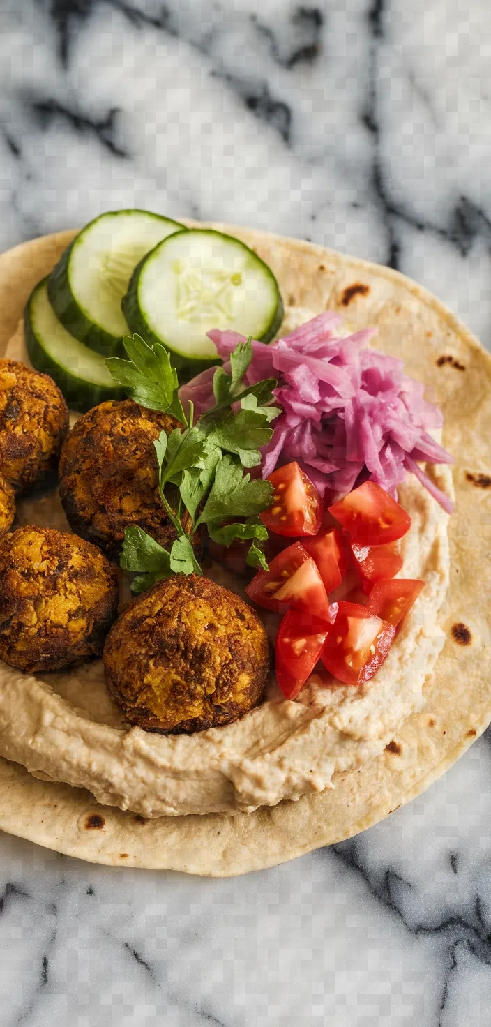 16. Middle Eastern Falafel Tortilla Wrap Recipe