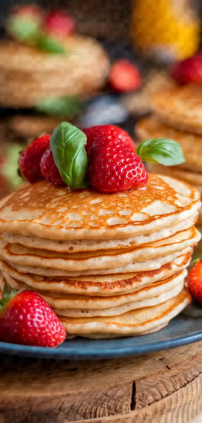 16. Strawberry Basil Cottage Cheese Pancakes