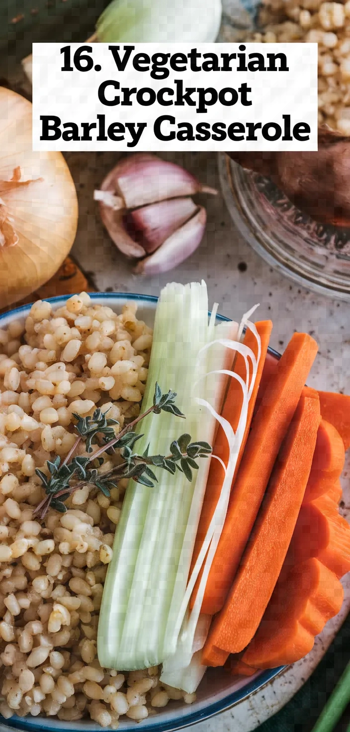 16. Vegetarian Crockpot Barley Casserole