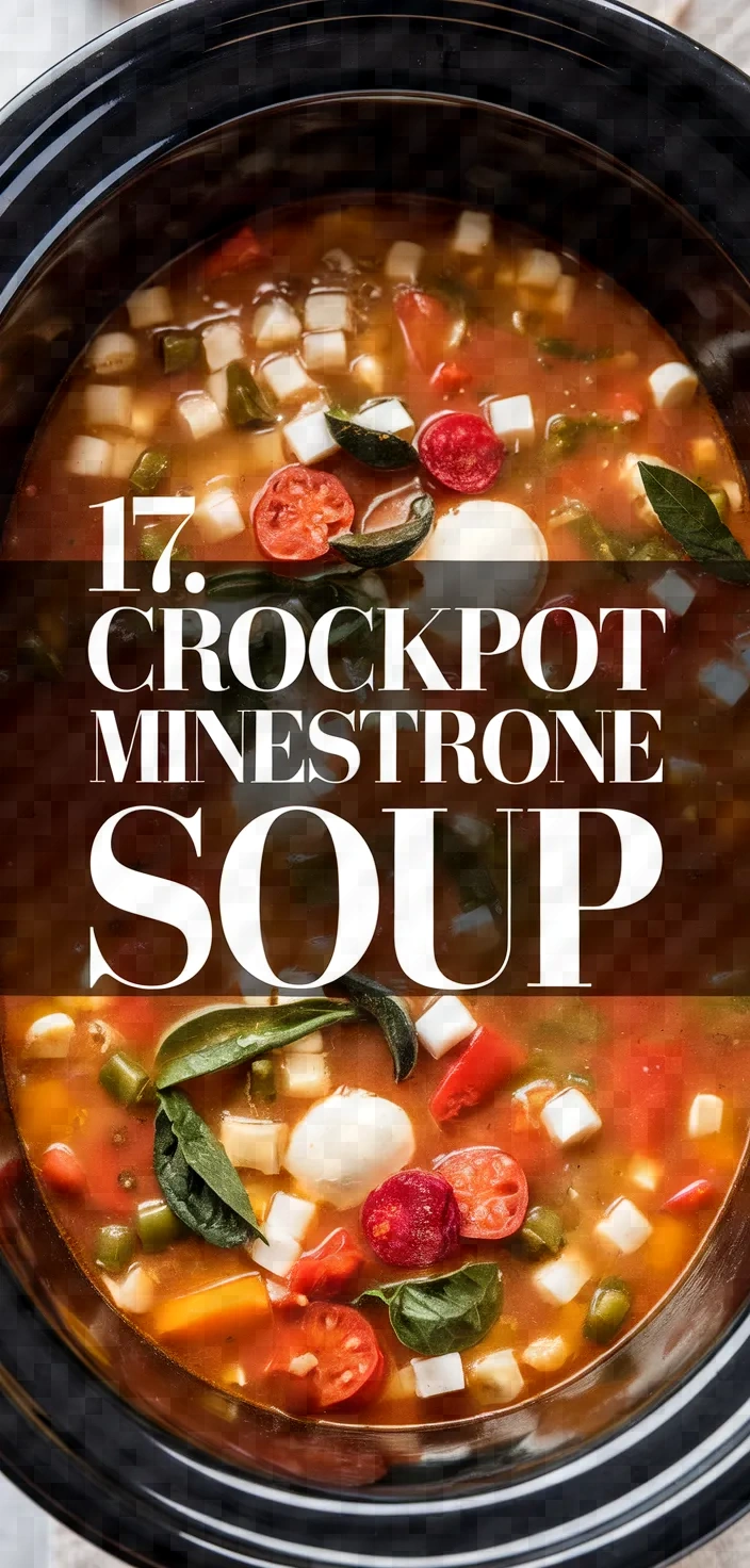 17. Crockpot Minestrone Soup