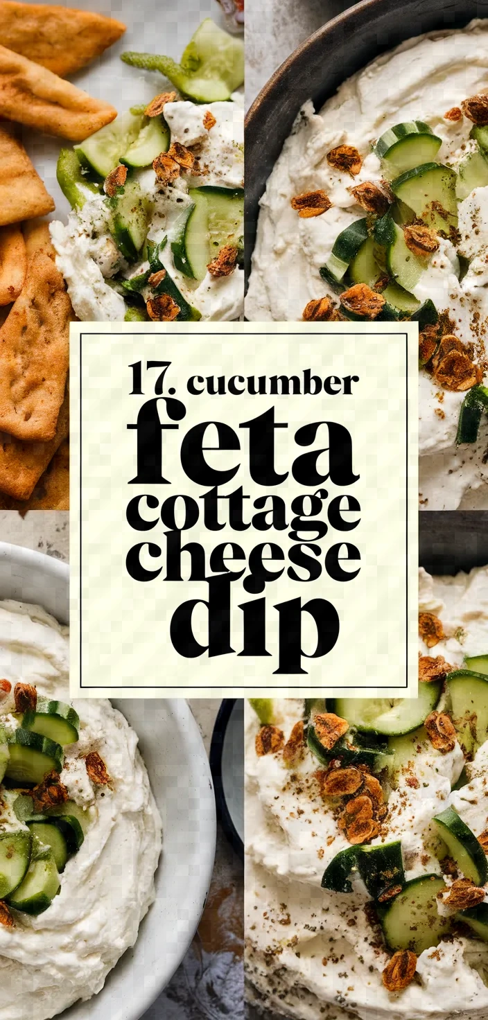 17. Cucumber Feta Cottage Cheese Dip