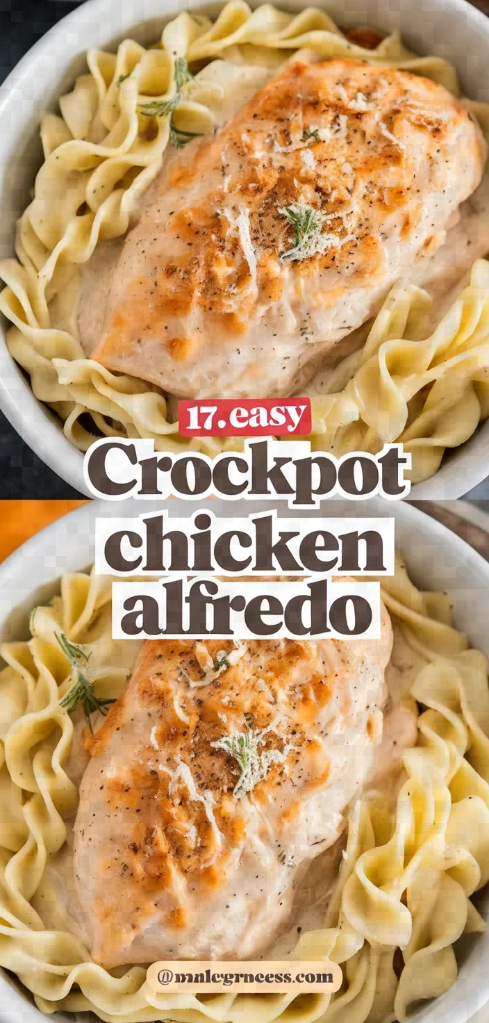 17. Easy Crockpot Chicken Alfredo