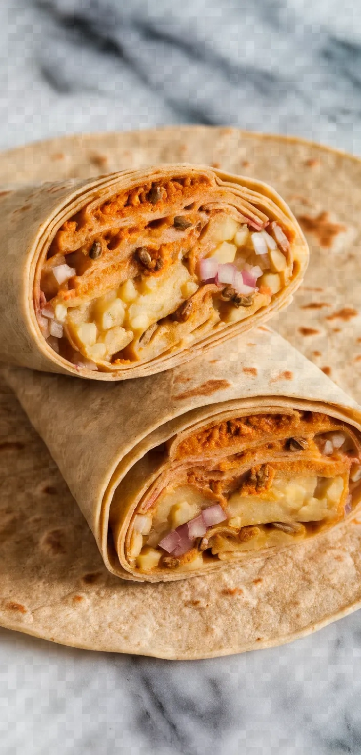 17. Indian Masala Tortilla Wrap Recipe