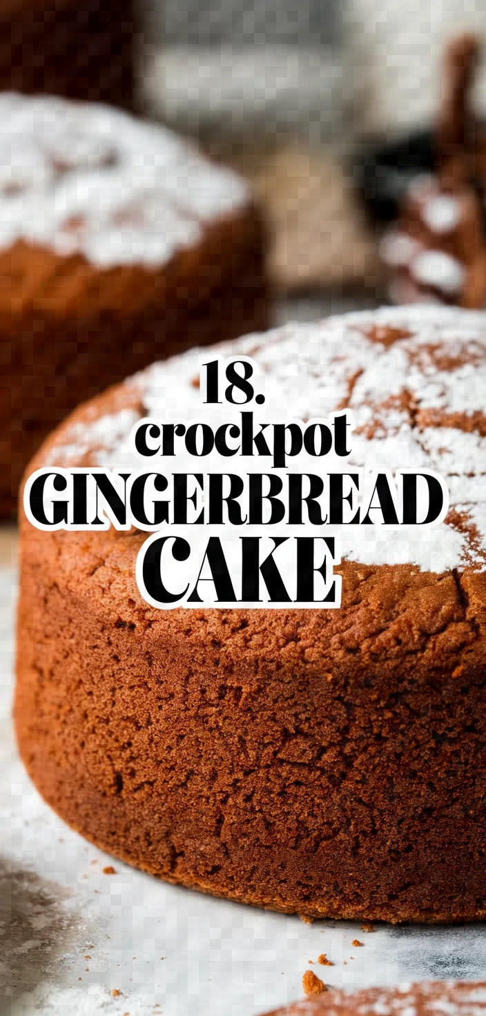 18. Crockpot Gingerbread Cake