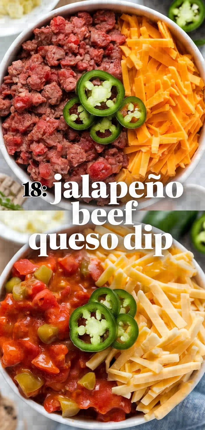 18. Jalapeño Beef Queso Dip