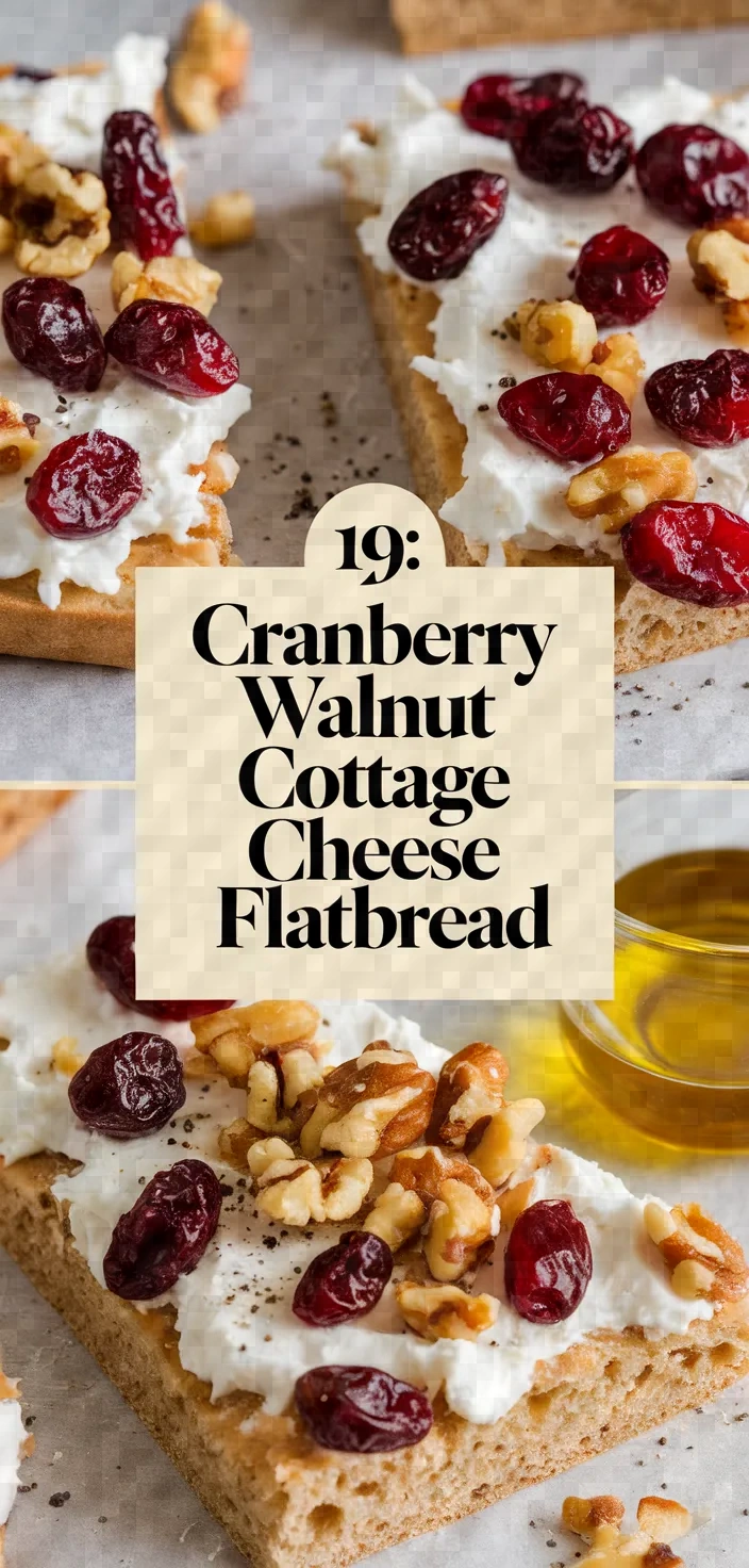 19. Cranberry Walnut Cottage Cheese Flatbread