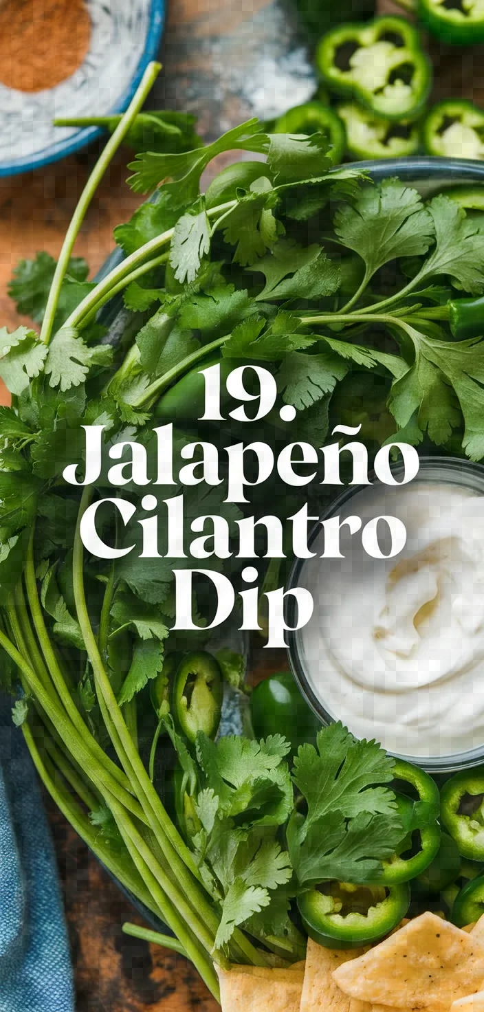 19. Jalapeño Cilantro Dip