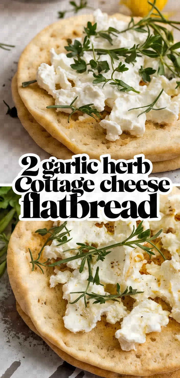 2. Garlic Herb Cottage Cheese Flatbread