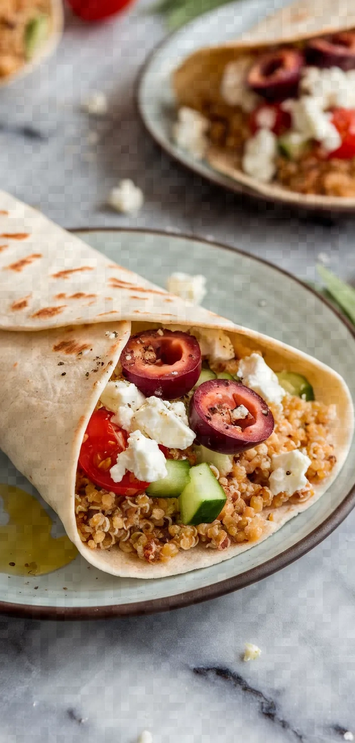 2. Mediterranean Quinoa Tortilla Wrap Recipe