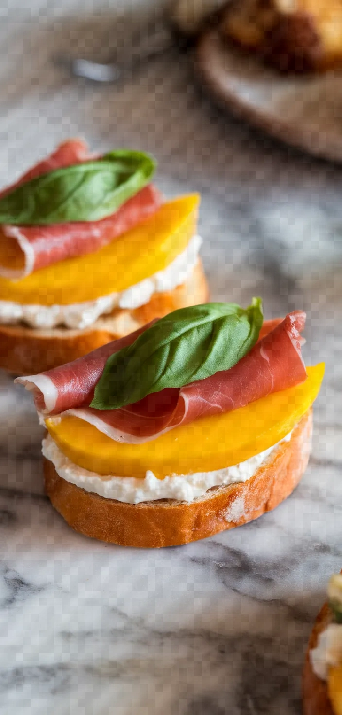 2. Proscuitto Mango Crostini Appetizers