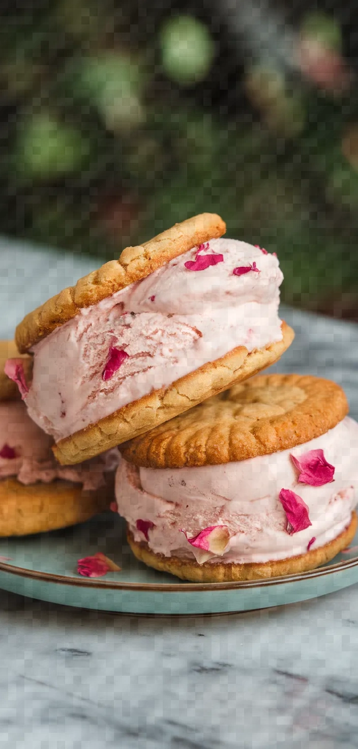 2. Rose Petal Ice Cream Sandwiches