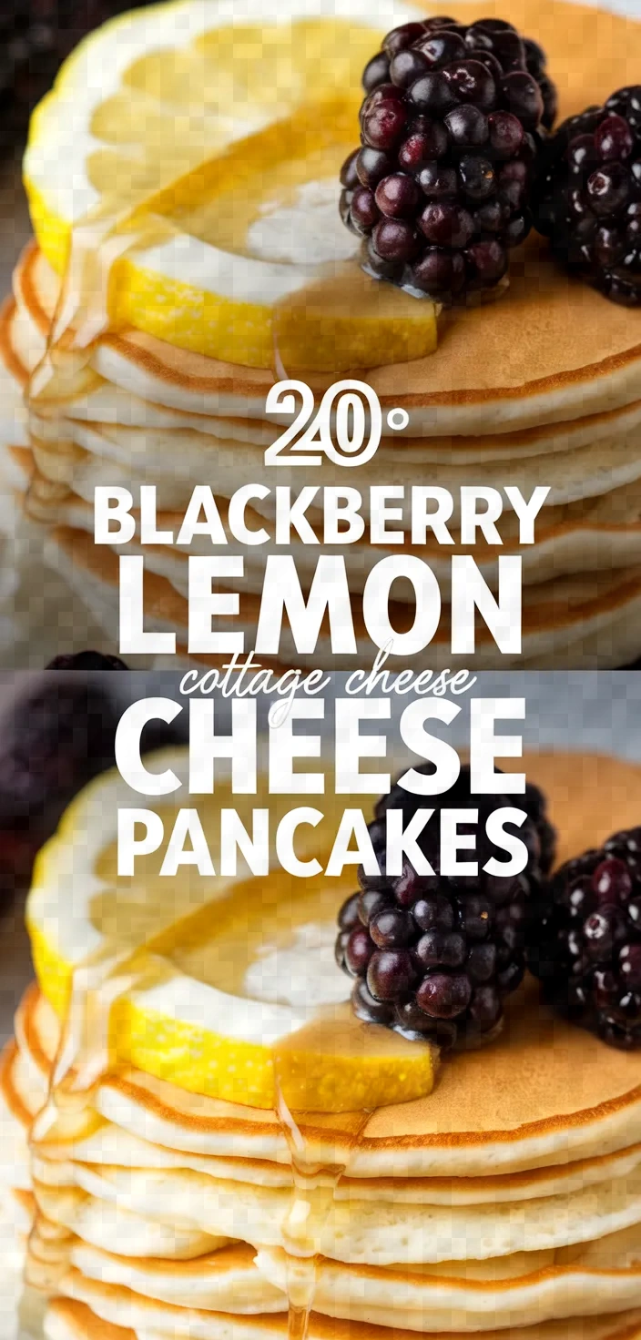 20. Blackberry Lemon Cottage Cheese Pancakes