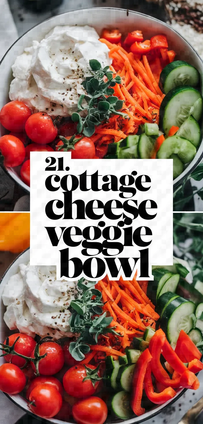 21. Cottage Cheese Veggie Bowl