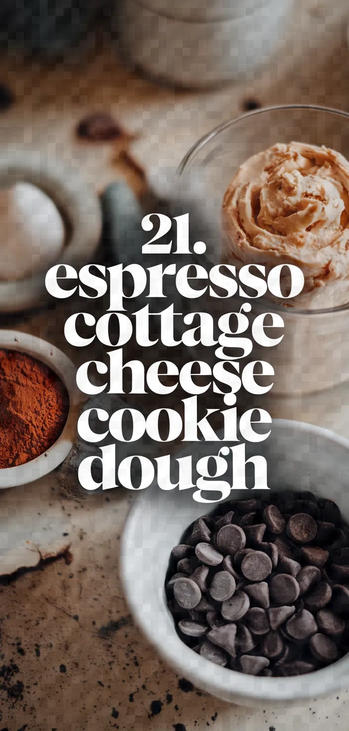 21. Espresso Cottage Cheese Cookie Dough