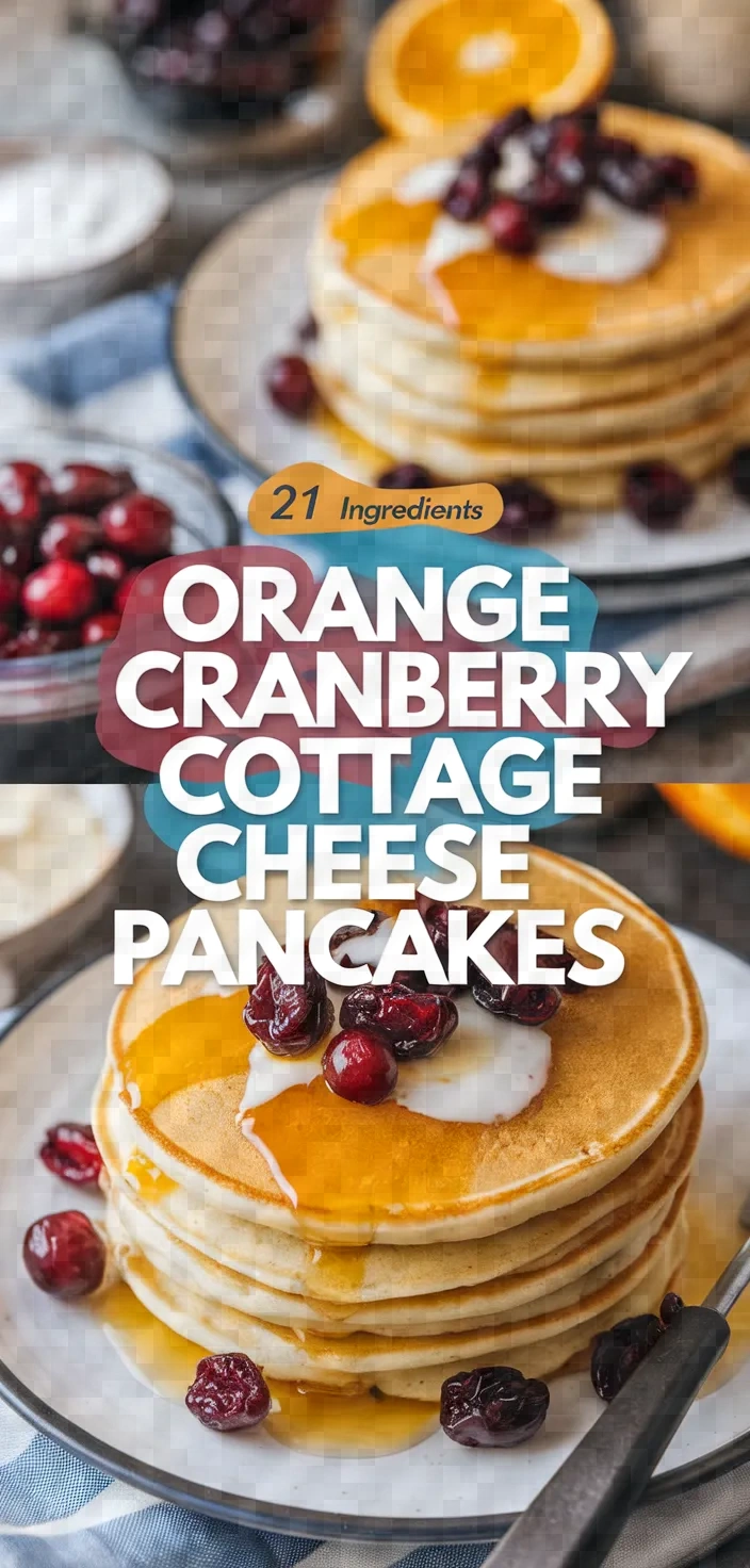 21. Orange Cranberry Cottage Cheese Pancakes