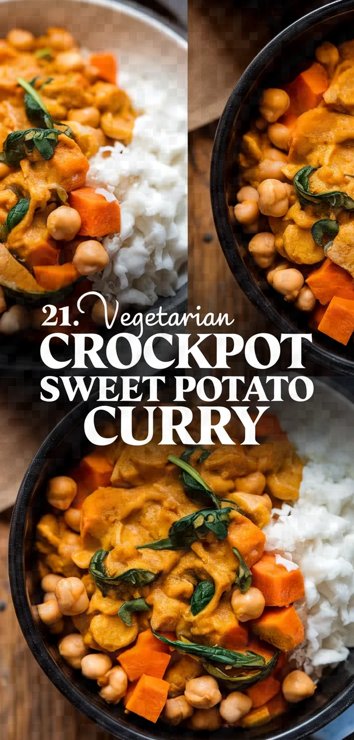 21. Vegetarian Crockpot Sweet Potato Curry