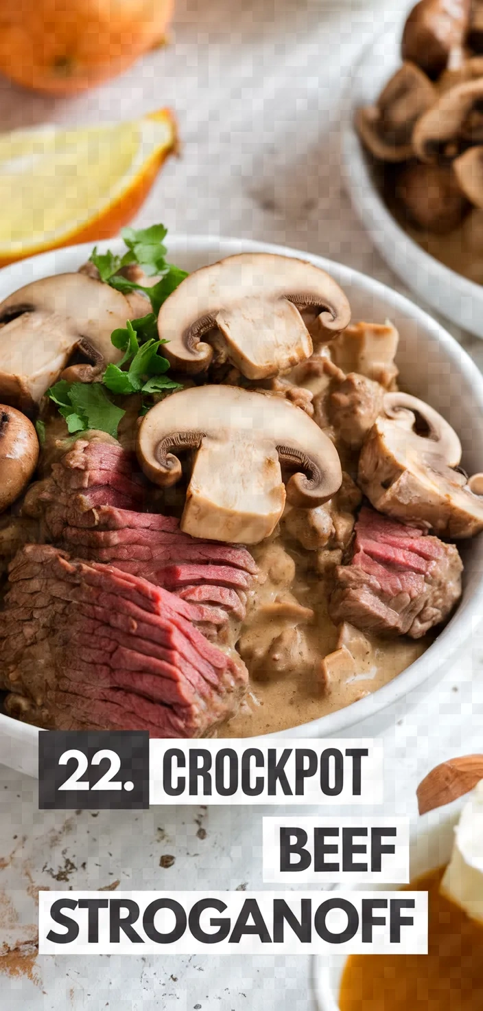 22. Crockpot Beef Stroganoff