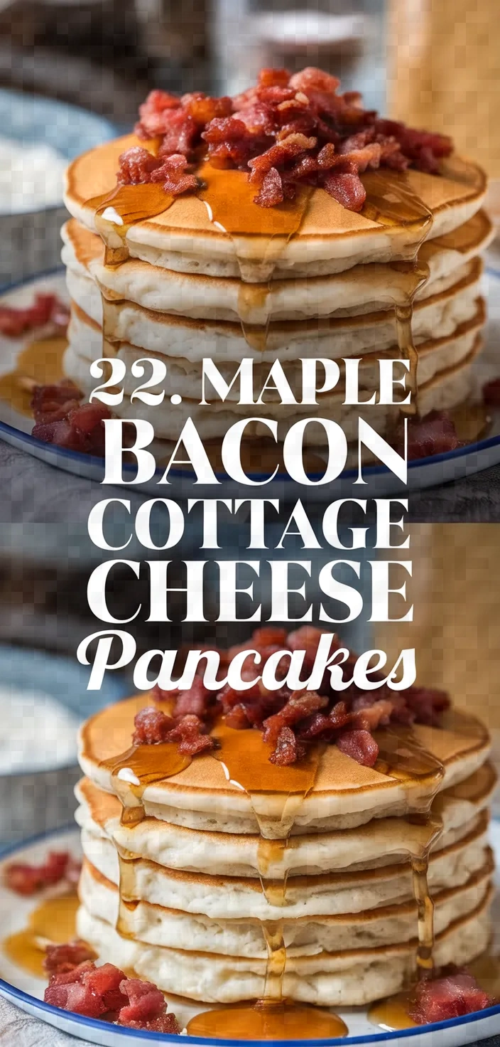 22. Maple Bacon Cottage Cheese Pancakes