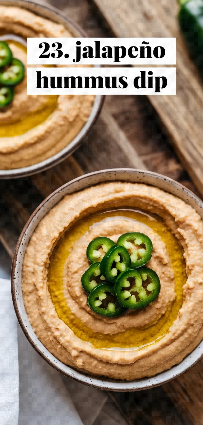 23. Jalapeño Hummus Dip