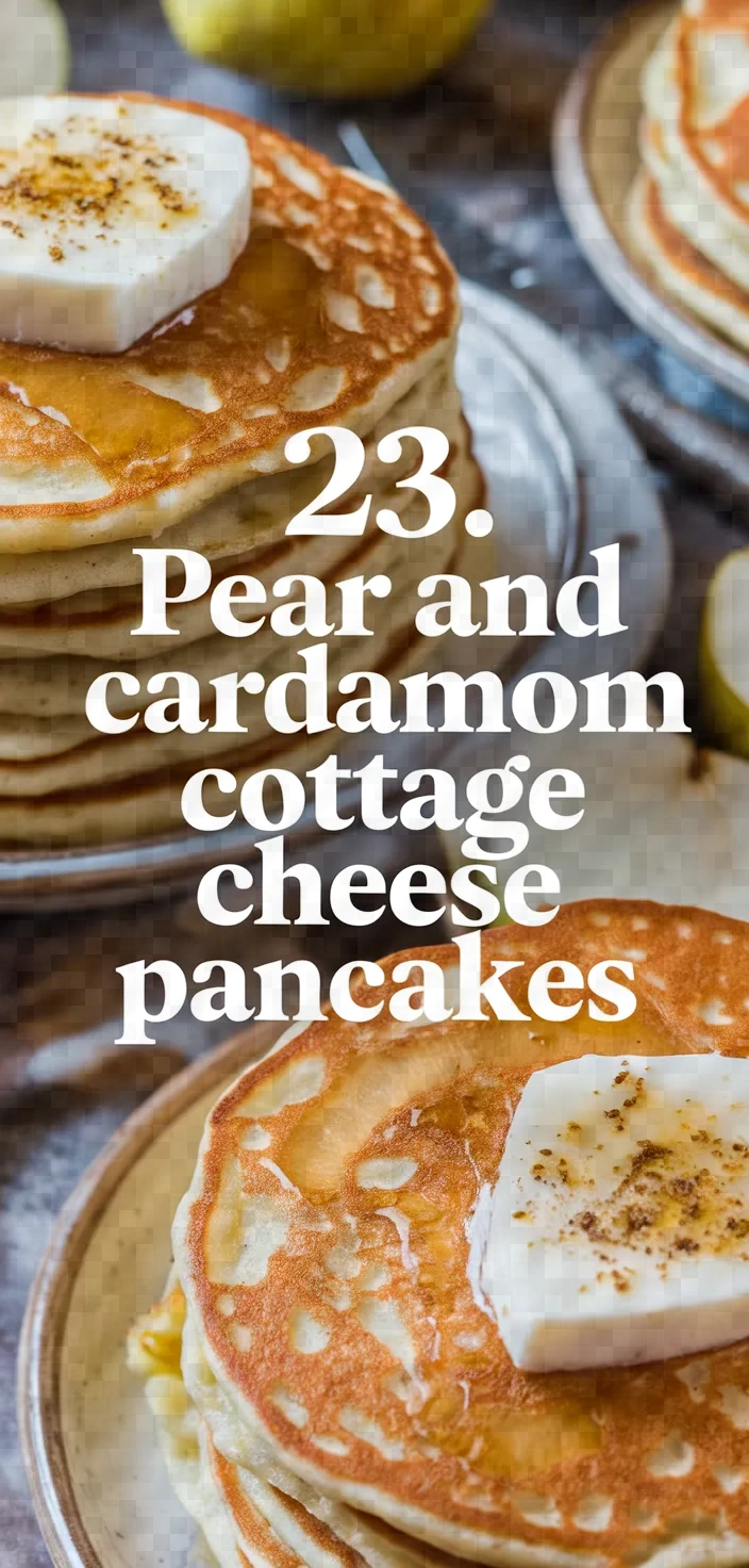 23. Pear and Cardamom Cottage Cheese Pancakes