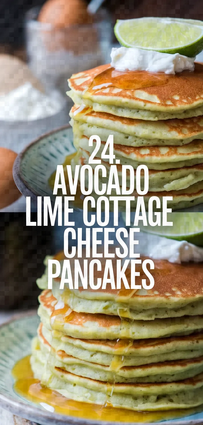 24. Avocado Lime Cottage Cheese Pancakes