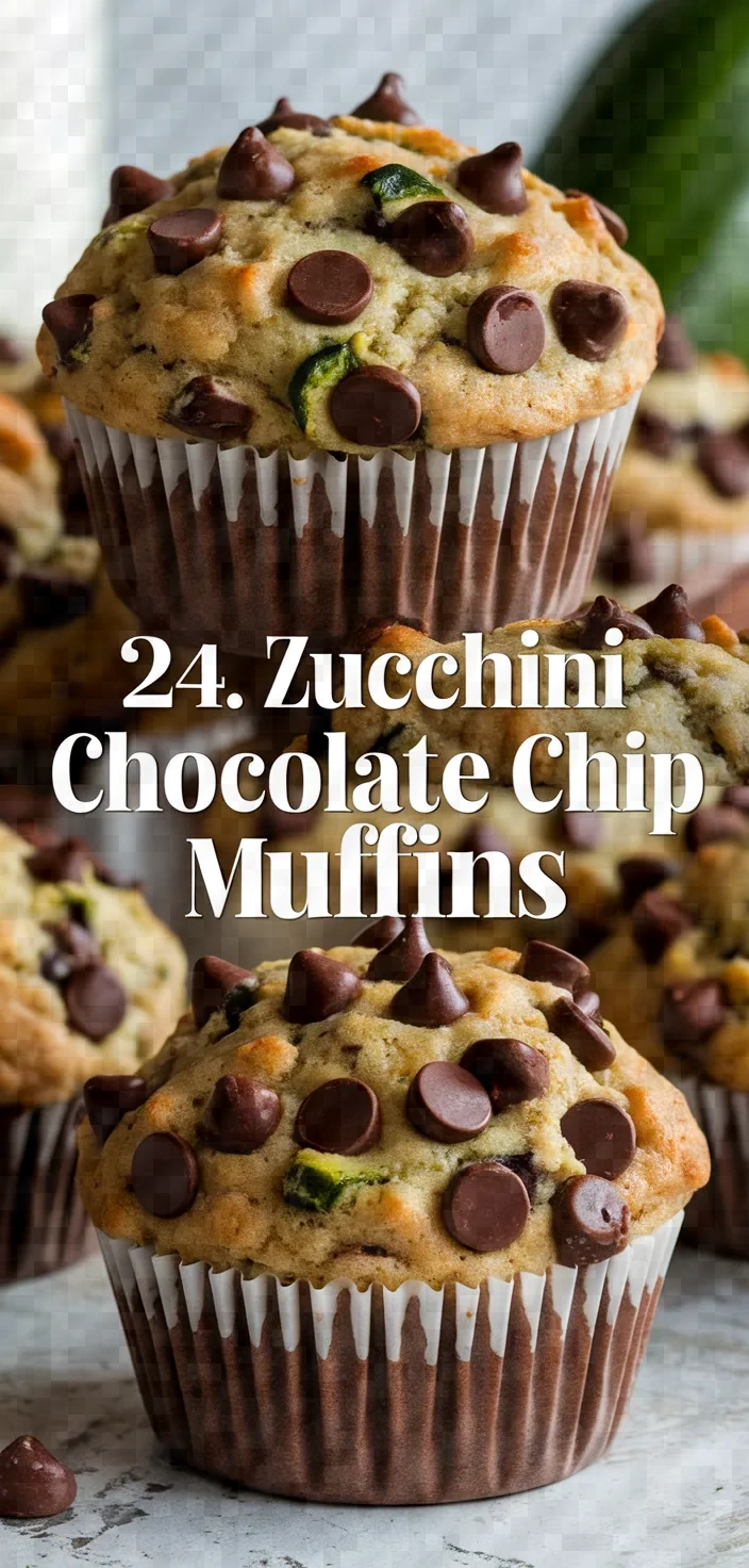 24. Zucchini Chocolate Chip Muffins