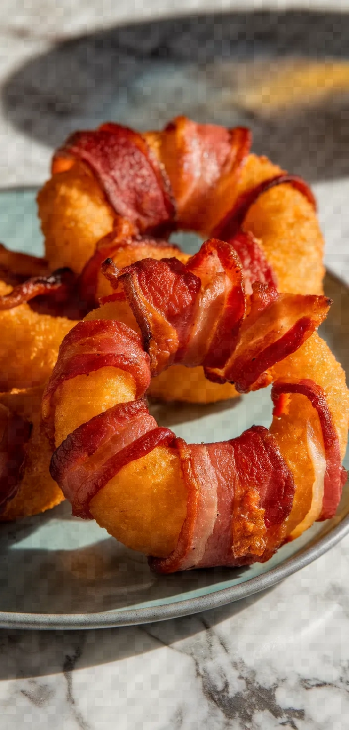 3. Game Day Bacon-Wrapped Onion Rings