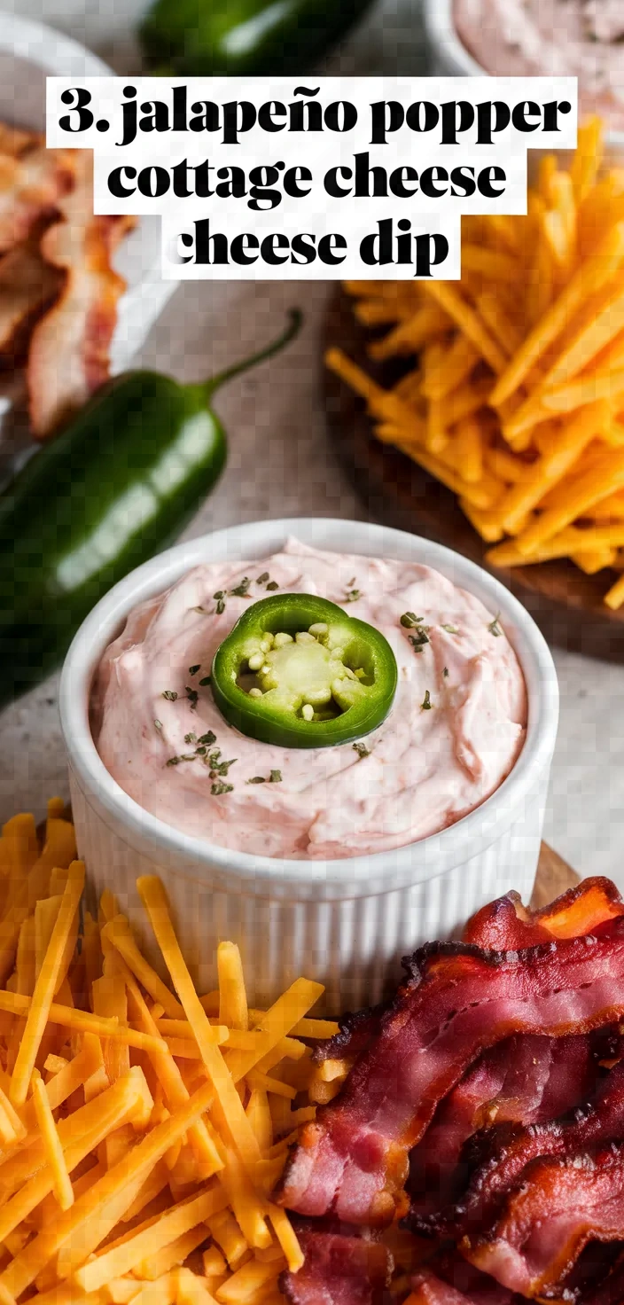 3. Jalapeño Popper Cottage Cheese Dip