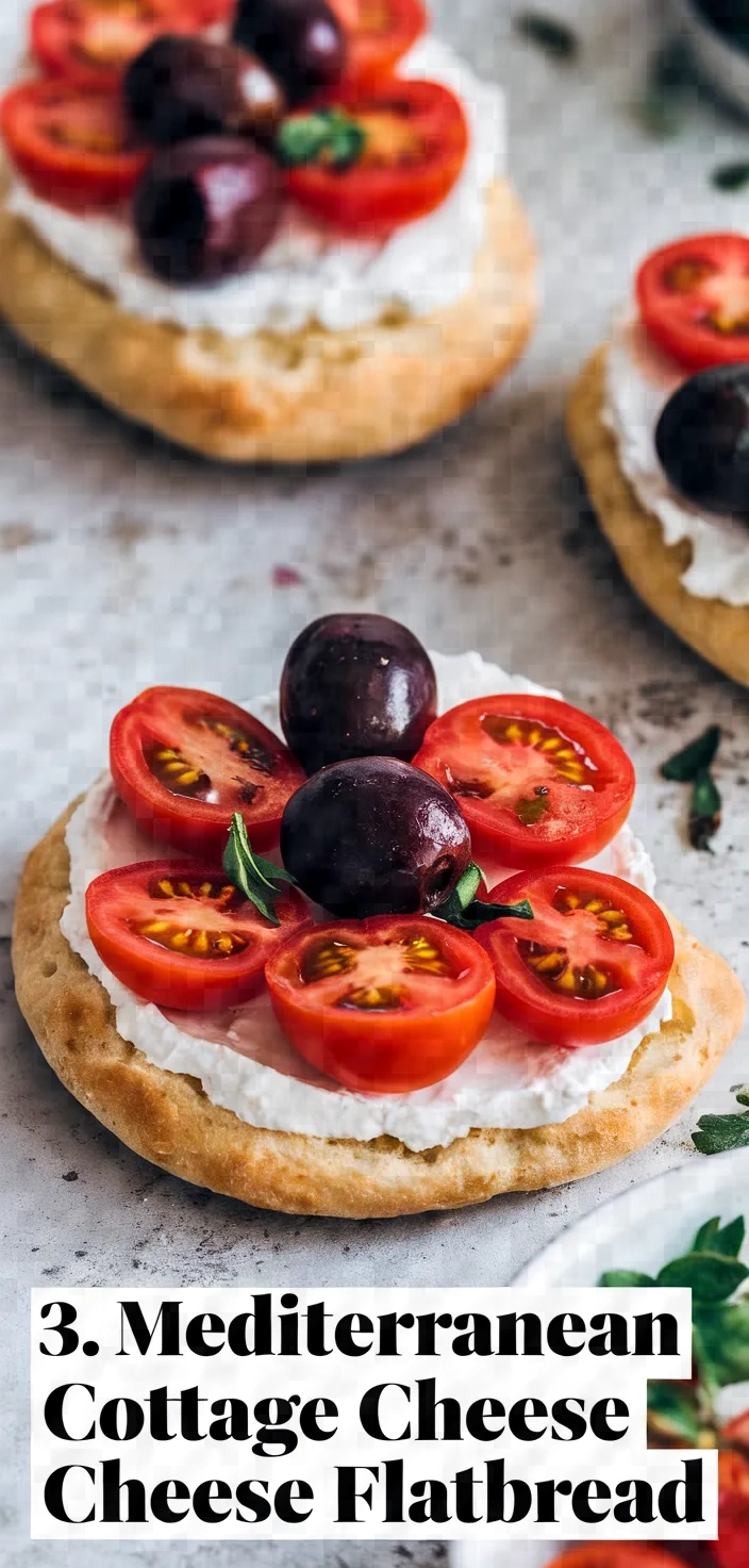 3. Mediterranean Cottage Cheese Flatbread