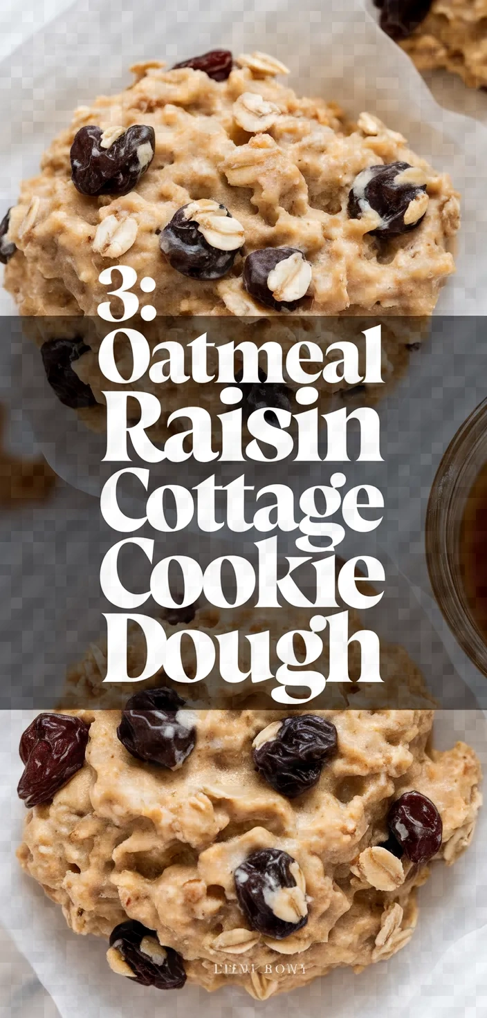 3. Oatmeal Raisin Cottage Cheese Cookie Dough