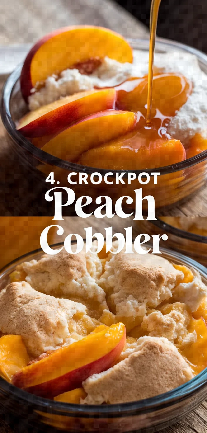 4. Crockpot Peach Cobbler