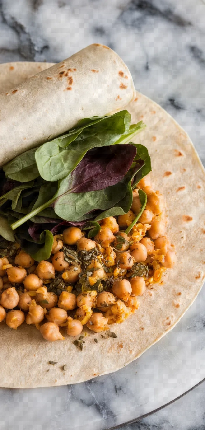 4. Moroccan Chickpea Tortilla Wrap Recipe