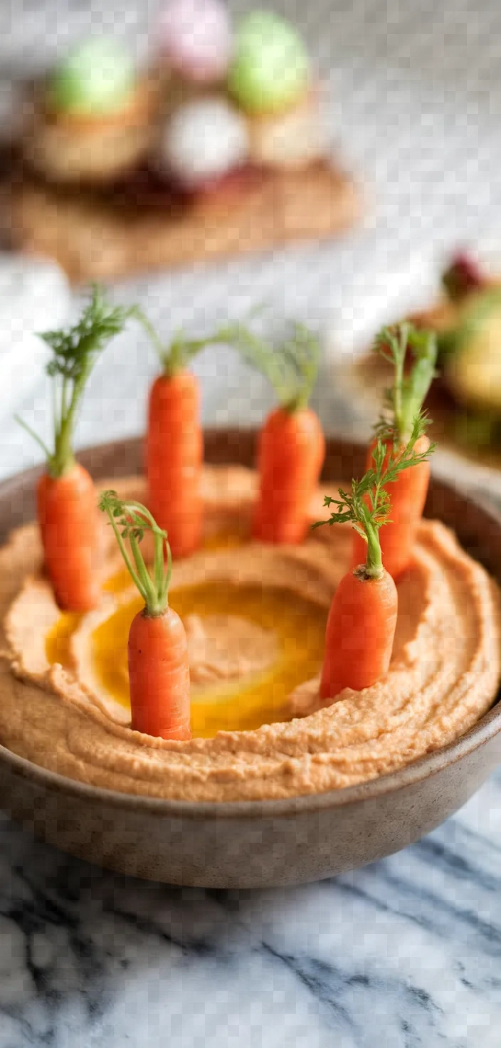 5. Easter Appetizers Carrot Patch Hummus