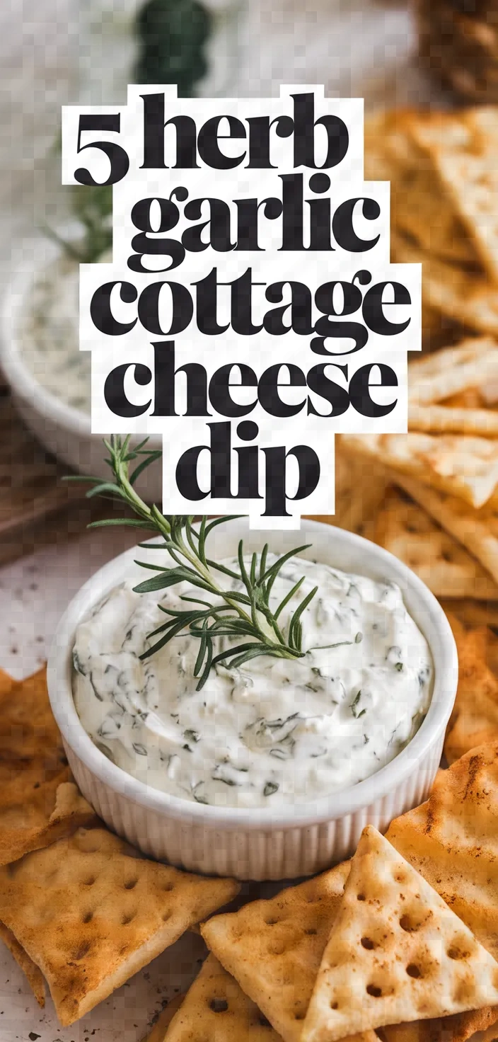 5. Herb Garlic Cottage Cheese Dip