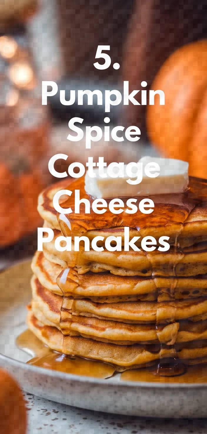 5. Pumpkin Spice Cottage Cheese Pancakes