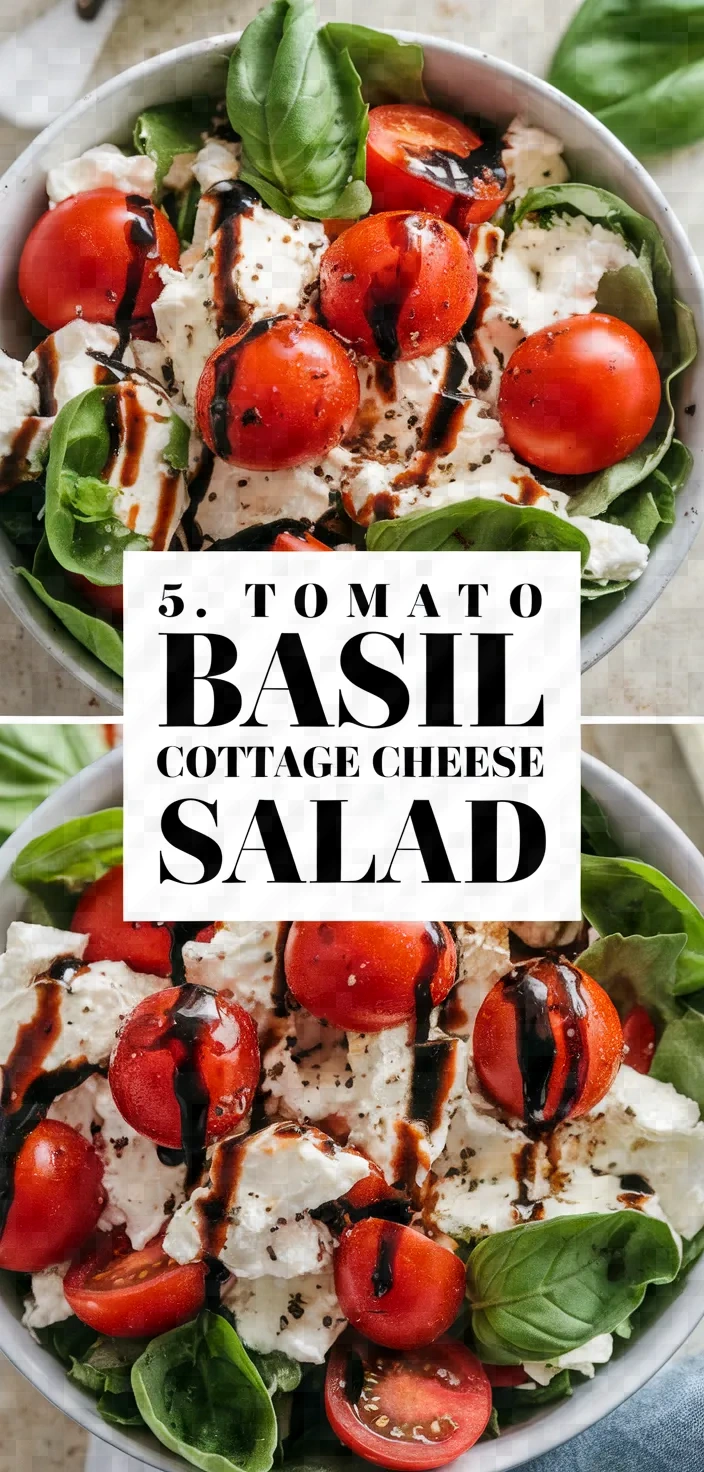 5. Tomato Basil Cottage Cheese Salad