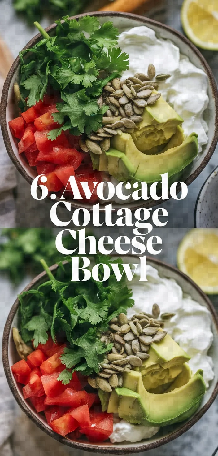 6. Avocado Cottage Cheese Bowl