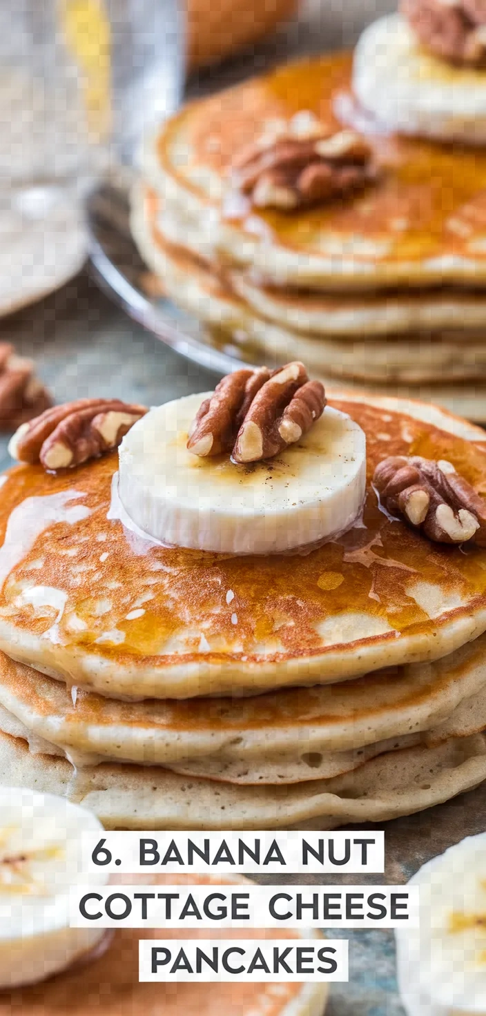 6. Banana Nut Cottage Cheese Pancakes