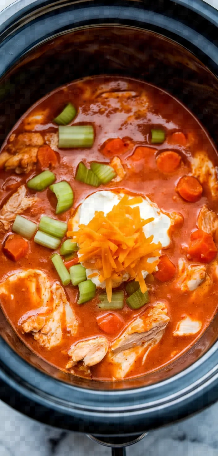 6. Crockpot Buffalo Chicken Soup