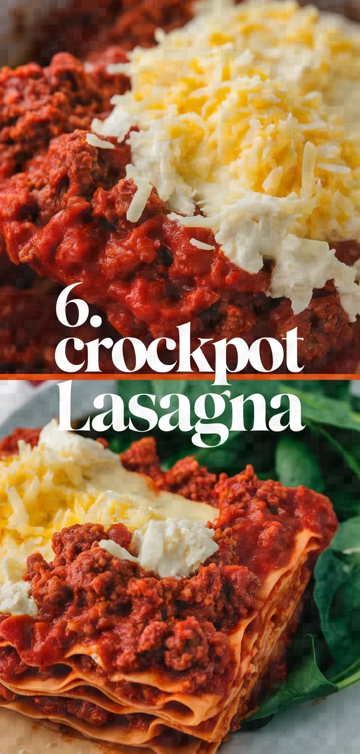 6. Crockpot Lasagna