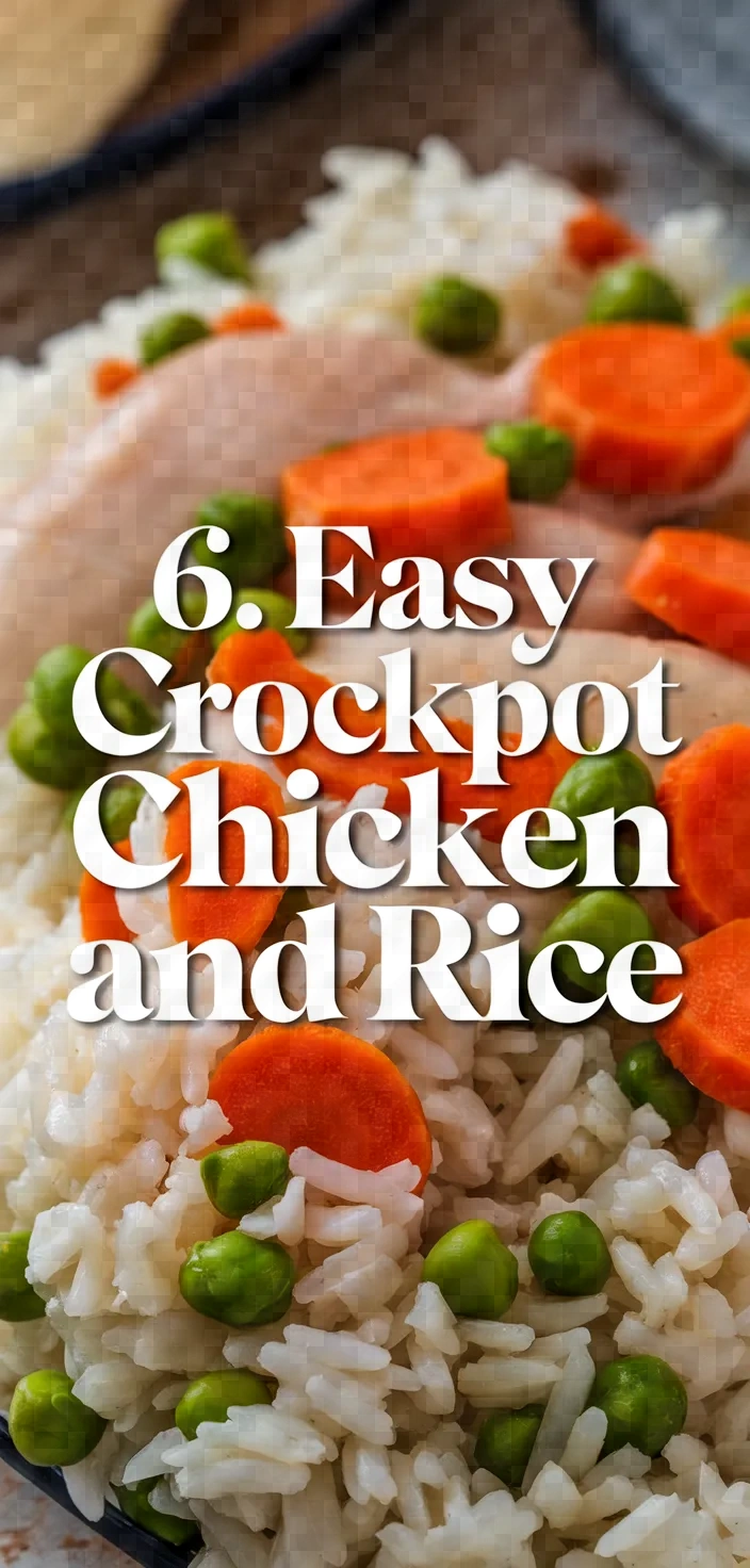 6. Easy Crockpot Chicken and Rice