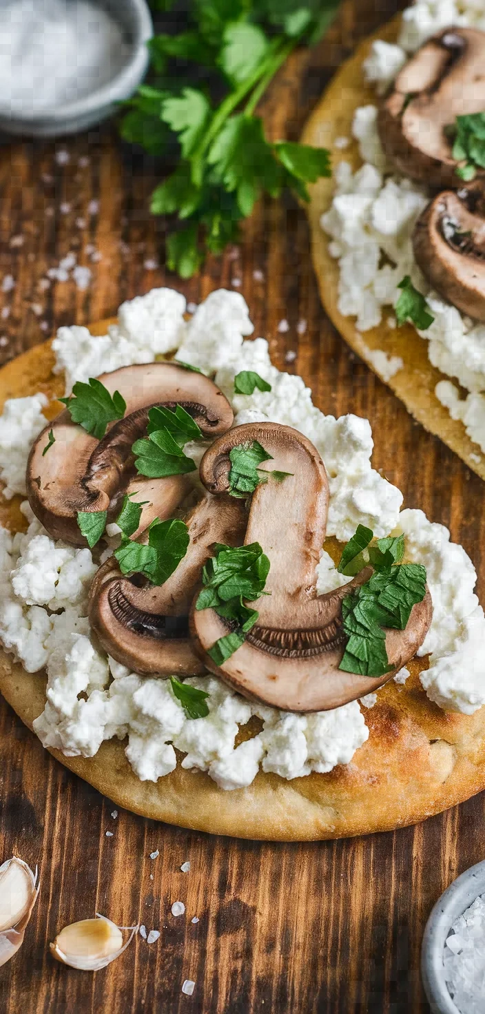 6. Mushroom Cottage Cheese Flatbread