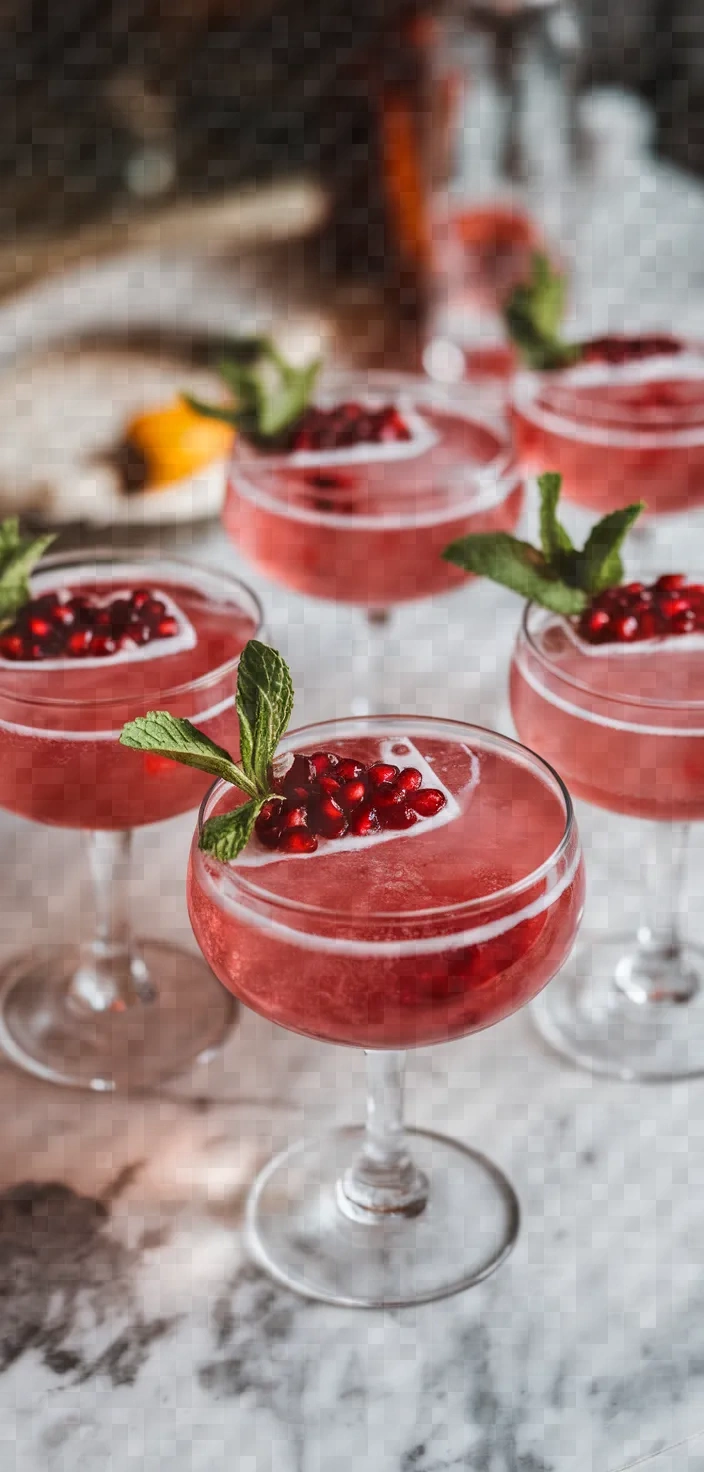 6. Pomegranate Sparkle Cocktails