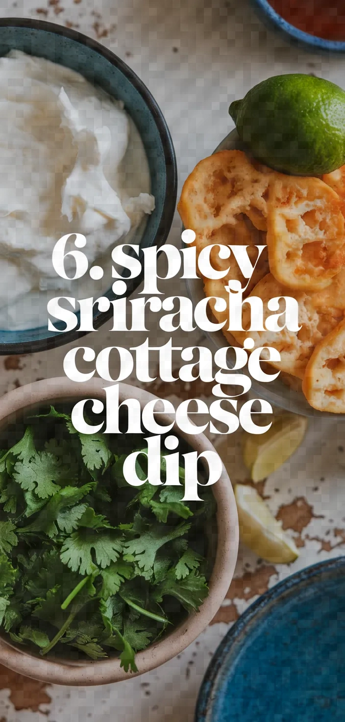 6. Spicy Sriracha Cottage Cheese Dip