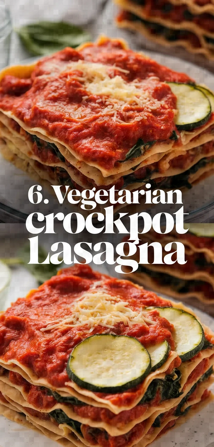 6. Vegetarian Crockpot Lasagna