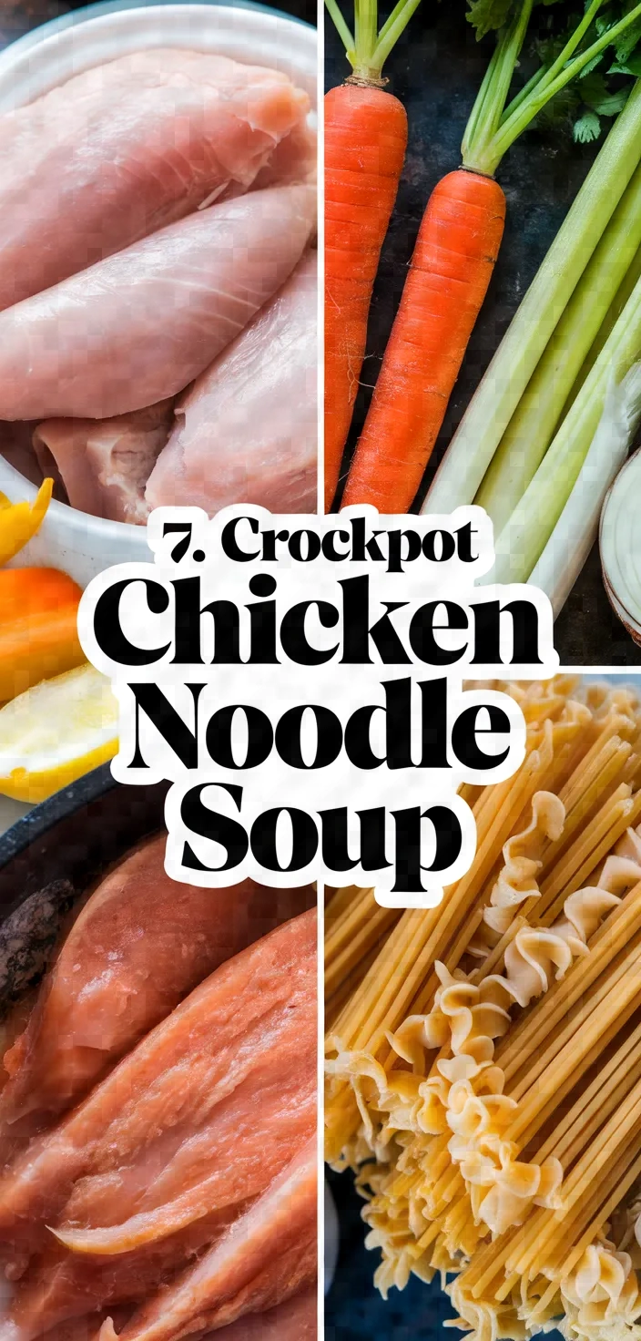 7. Crockpot Chicken Noodle Soup