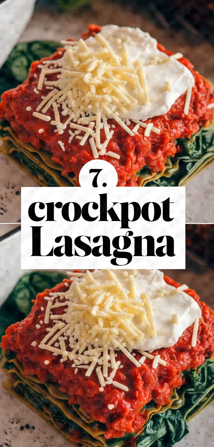 7. Crockpot Lasagna