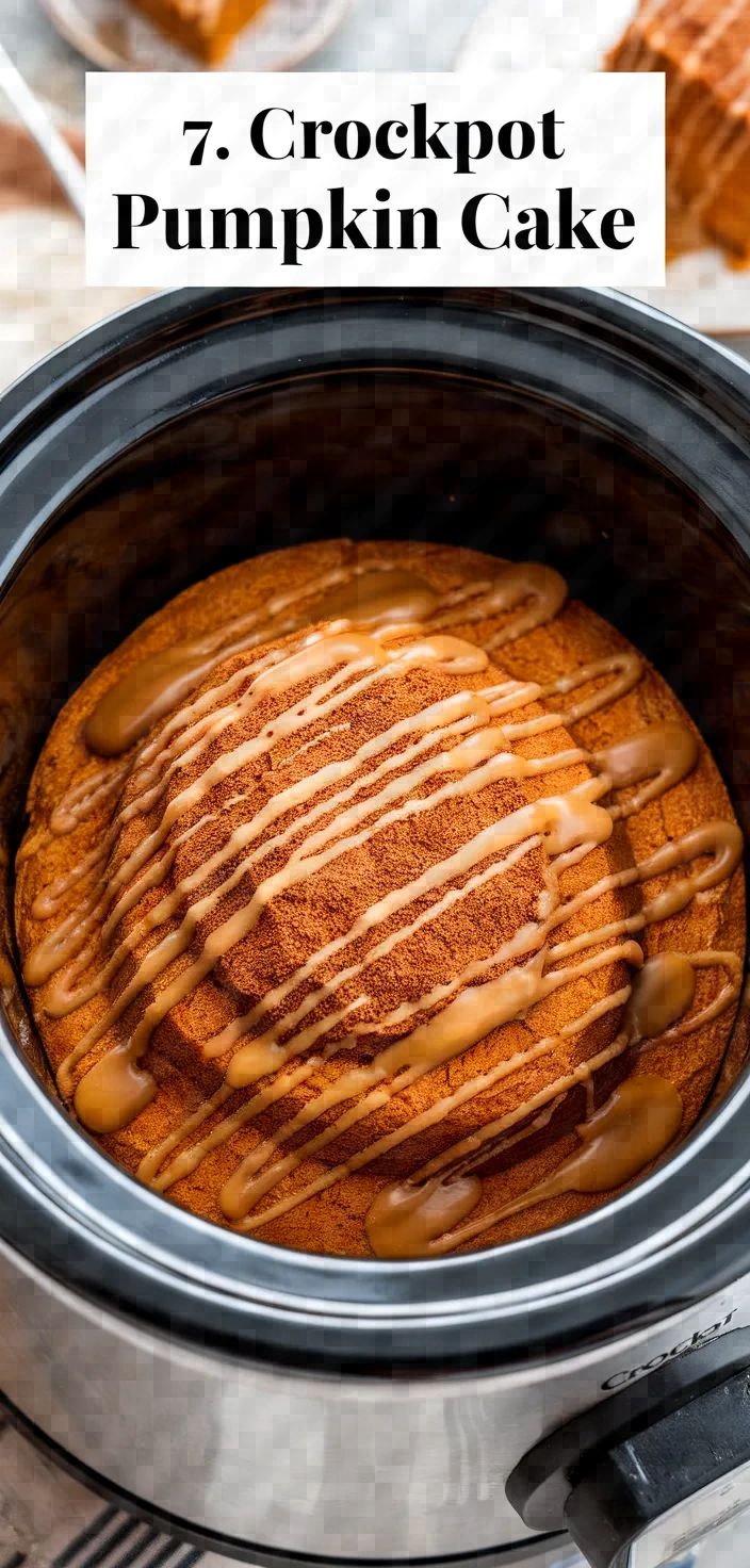 7. Crockpot Pumpkin Cake